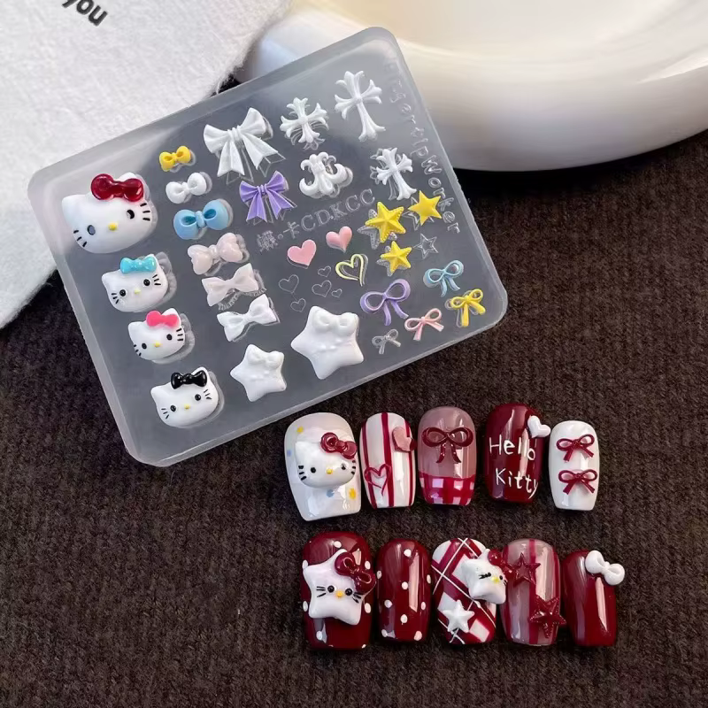 1 pièce Moule en silicone 3D en acrylique pour nail art