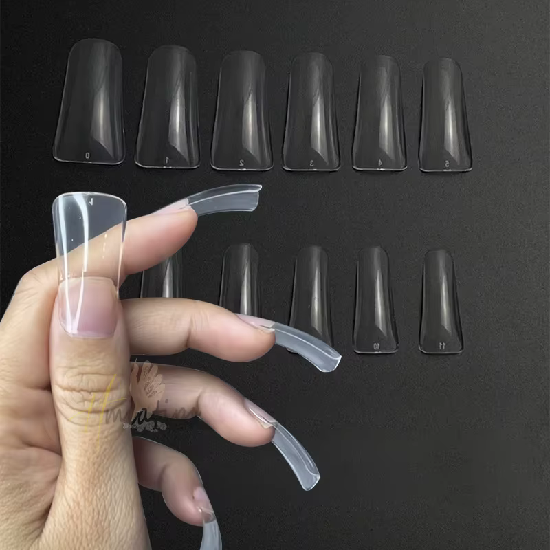 120 pièces pointes d'ongles de canard pour Extension faux ongles en acrylique transparent 12 tailles accessoires et