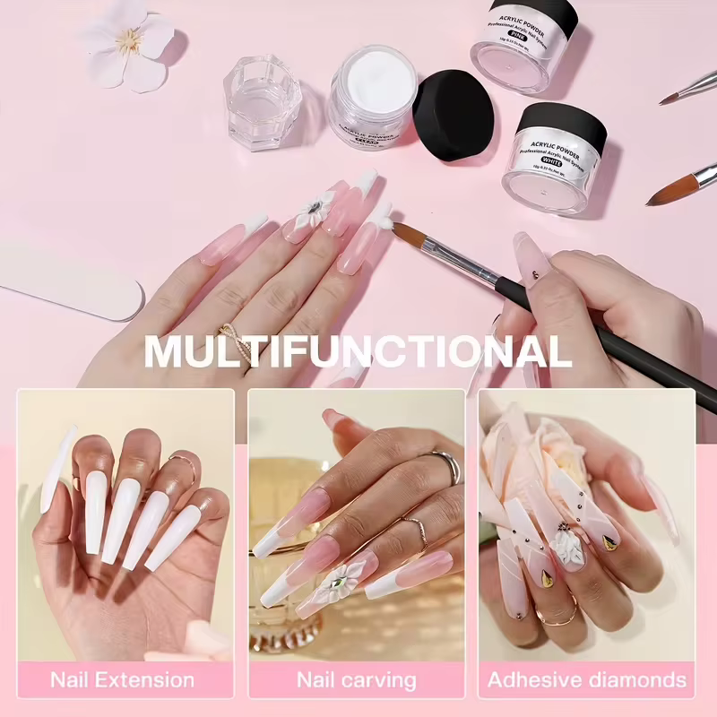 Poudre acrylique pour ongles et monomère liquide