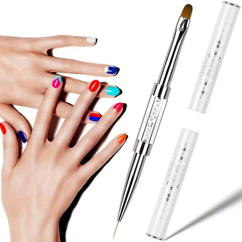 Pinceau professionnel pour nail art - Construction robuste en acier inoxydable