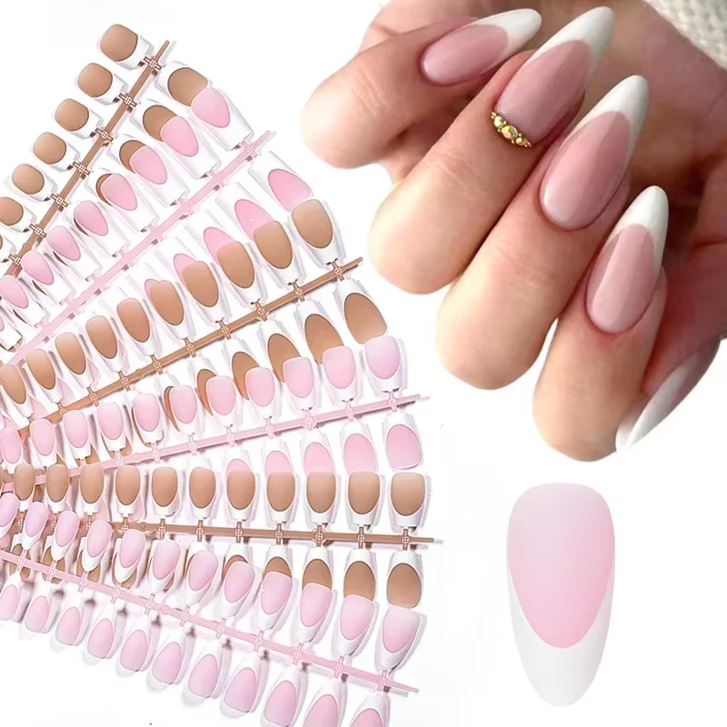 150/160 pièces de luxe français porter des ongles conseils ensemble nu rose Ballet longueur moyenne couleur Pure