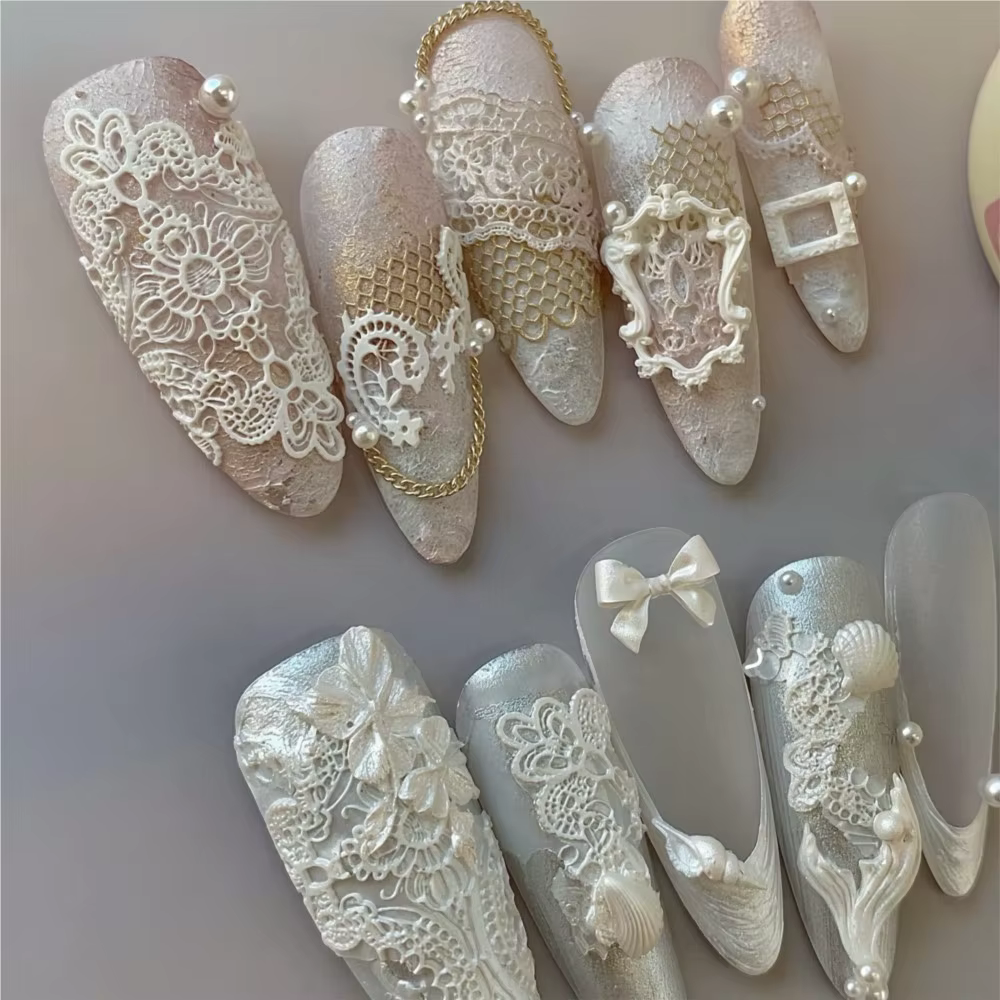Moule à ongles en silicone 3D Y2K