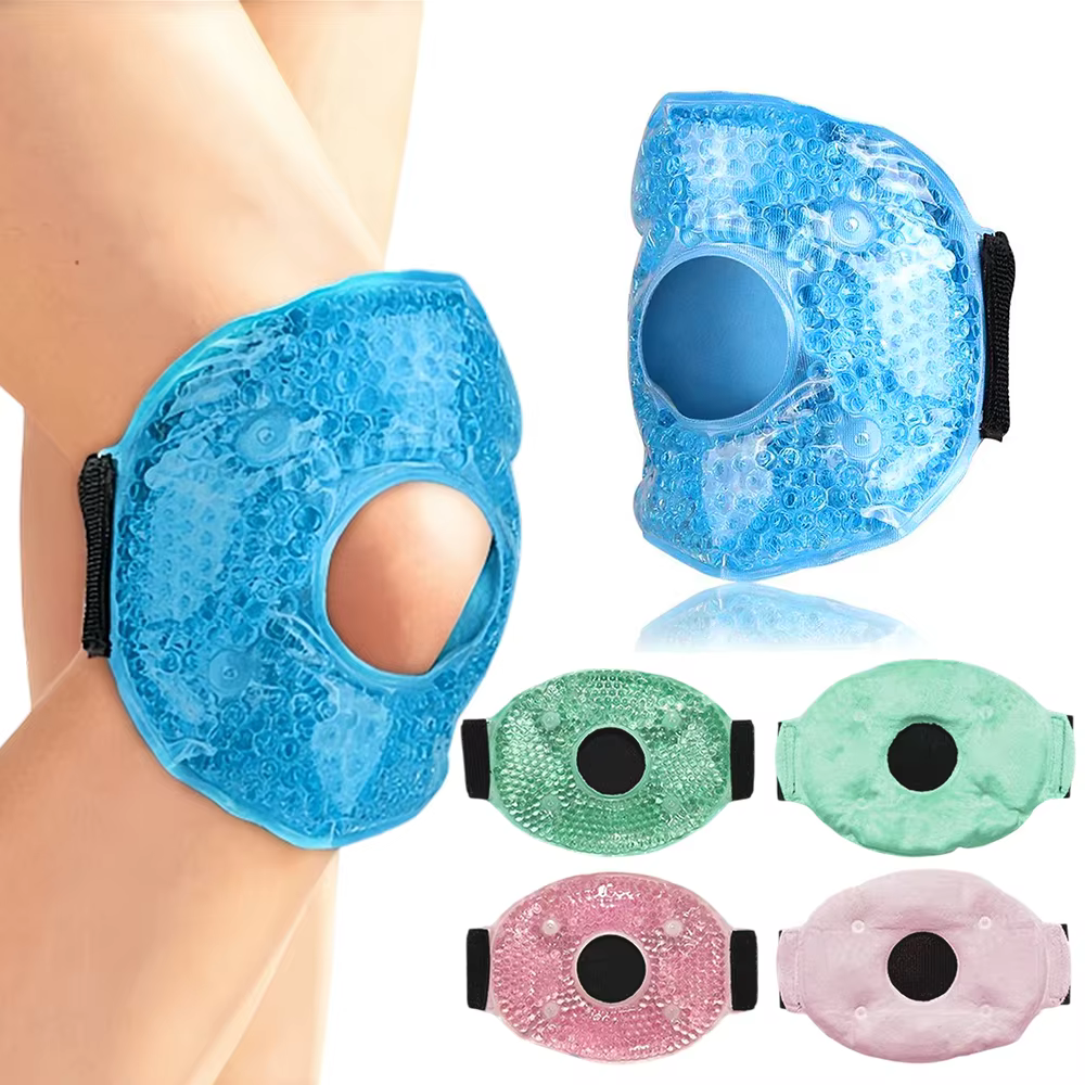 Genouillère de thérapie chaude et froide, perles de Gel réutilisables, sac de glace réglable, soulage l'inconfort du poignet, du coude et du mollet