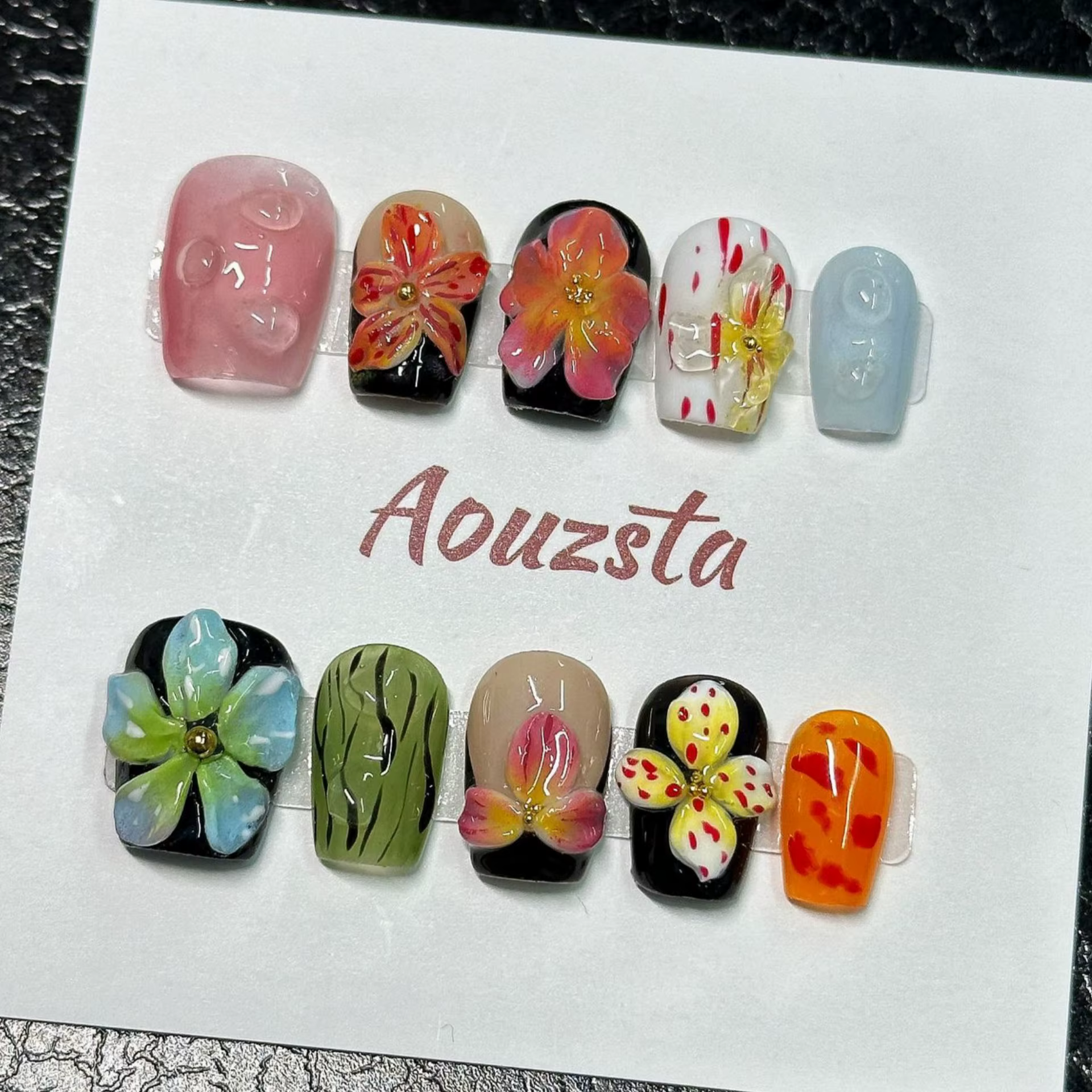 Faux ongles à pression faits à la main
