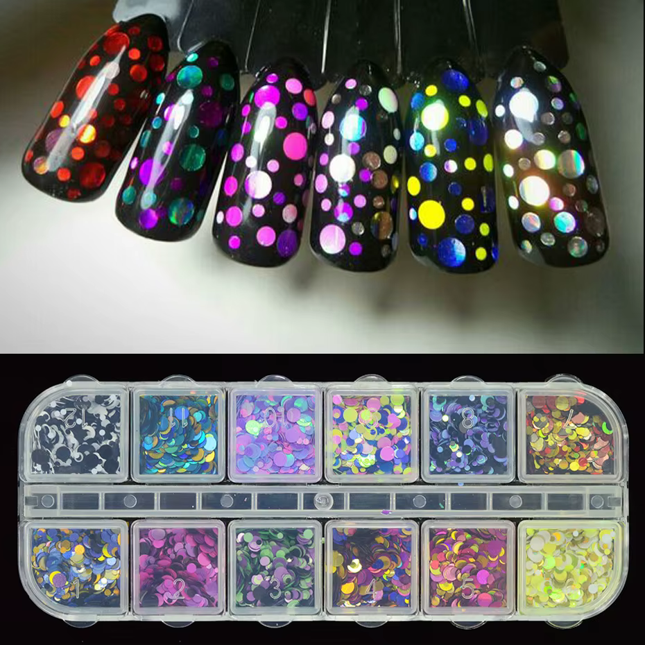 Poudre à paillettes pour ongles