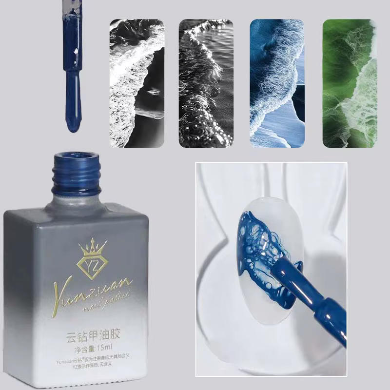 Vernis à ongles Gel liquide floraison vague de mer