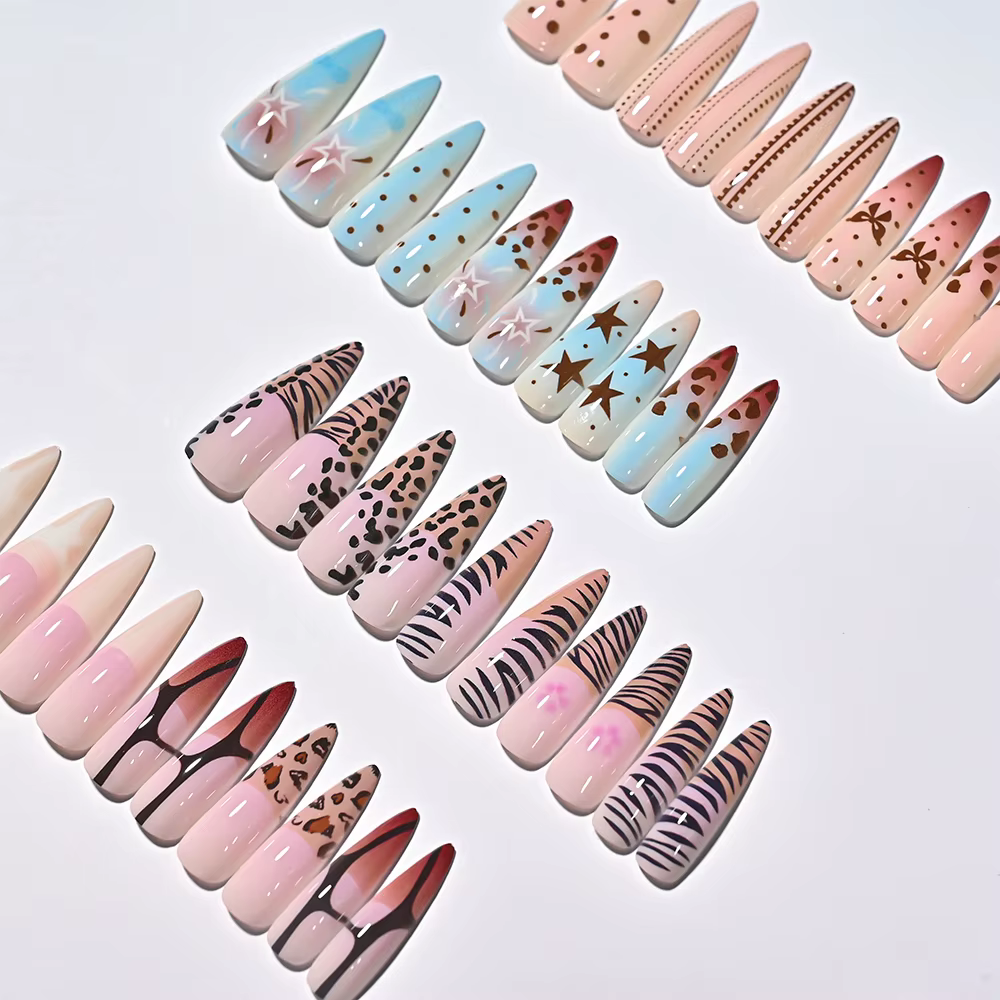 120 faux ongles en gel souple