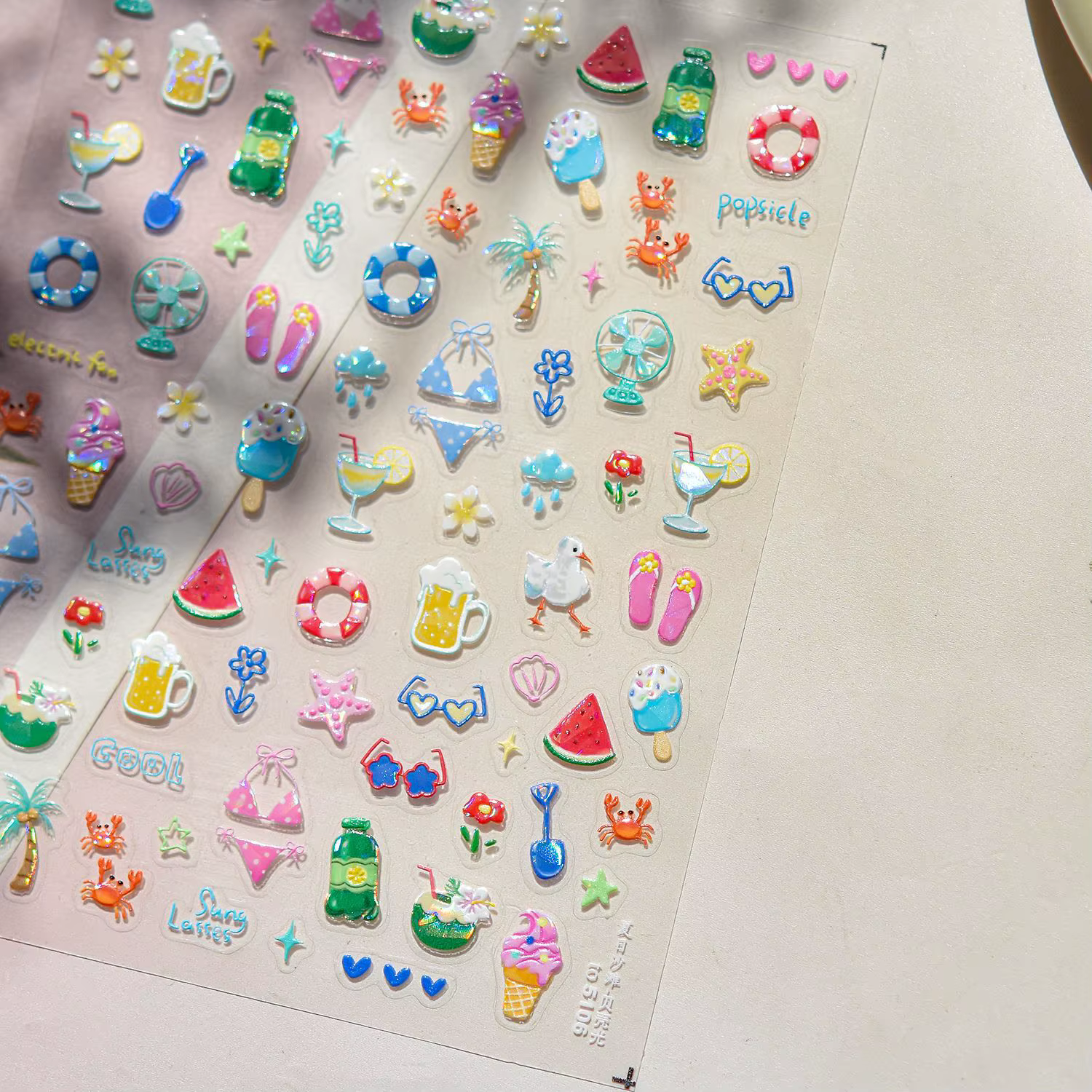 Autocollants pour ongles d'été pour enfants