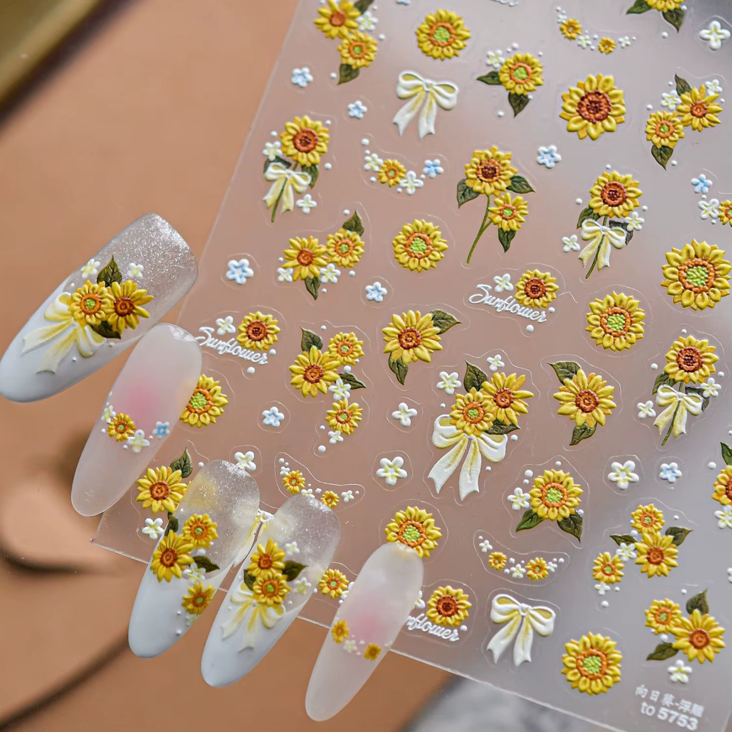Autocollants 5D en relief pour ongles