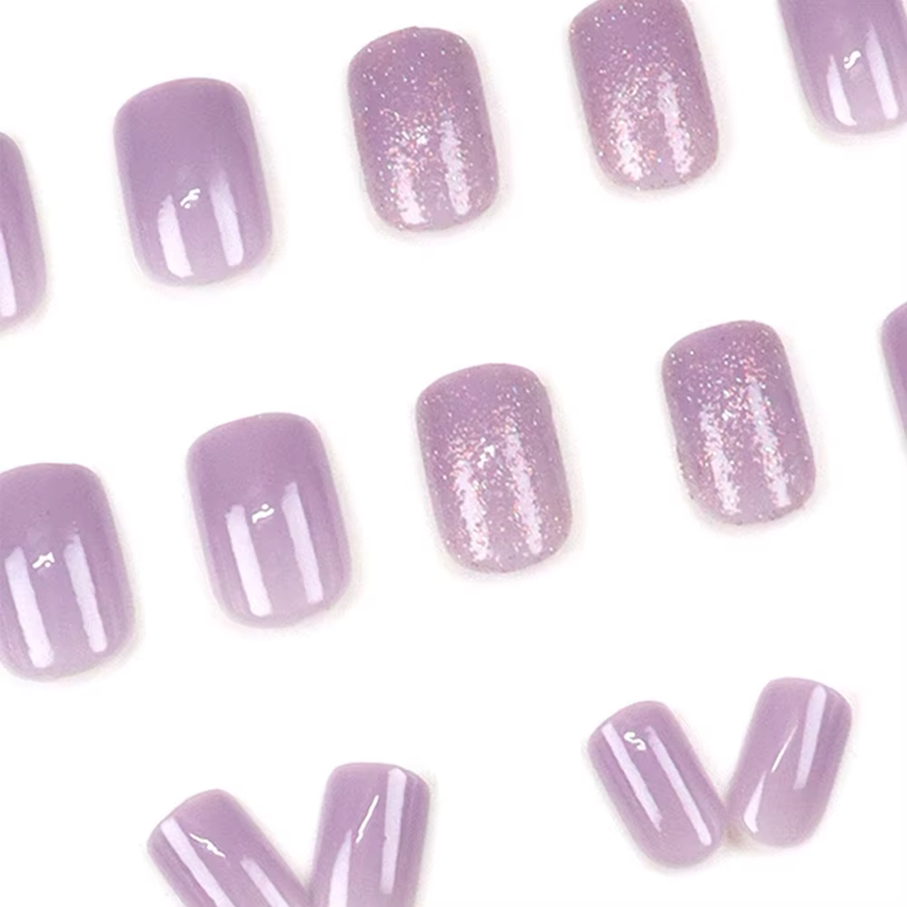 Faux ongles carrés courts pour femmes et filles