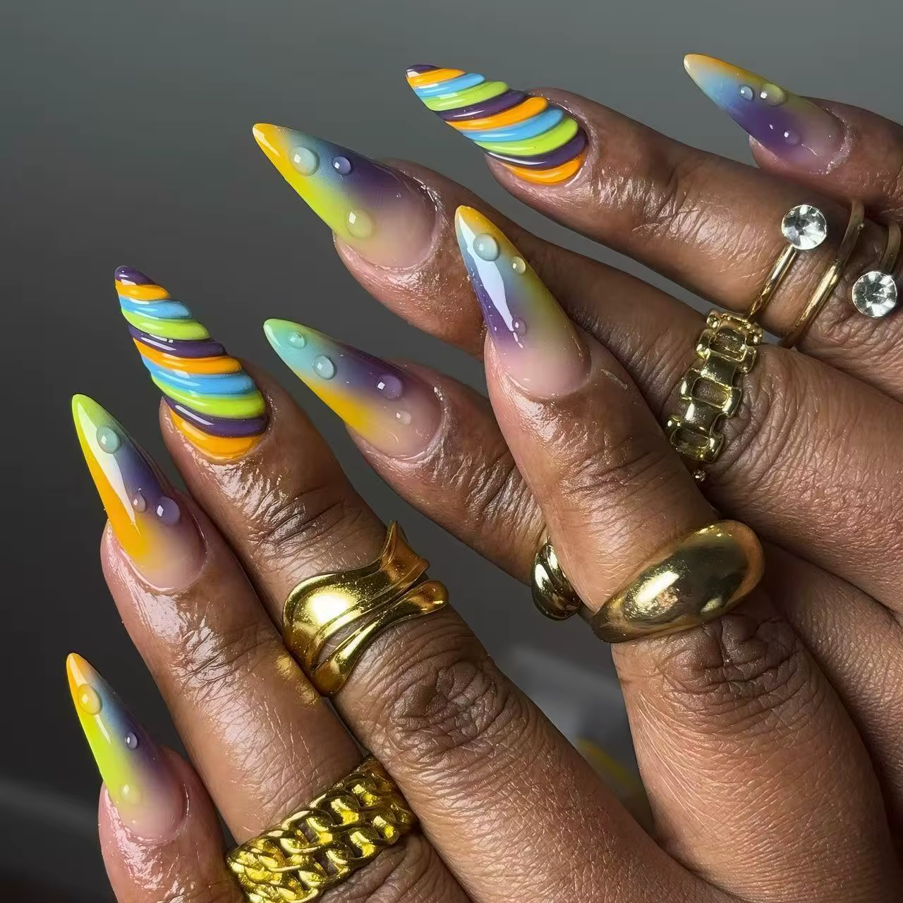 Faux ongles 3D pour femmes et filles