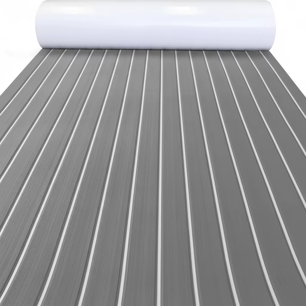 KXKZREN-2400x450mm OligFoam Faux Teck Decking Sheet, Marine Boat Flooring, Sea Deck, Yacht Polymères, Auto-adhésif, Kayak Watsions, Non-ald Pad