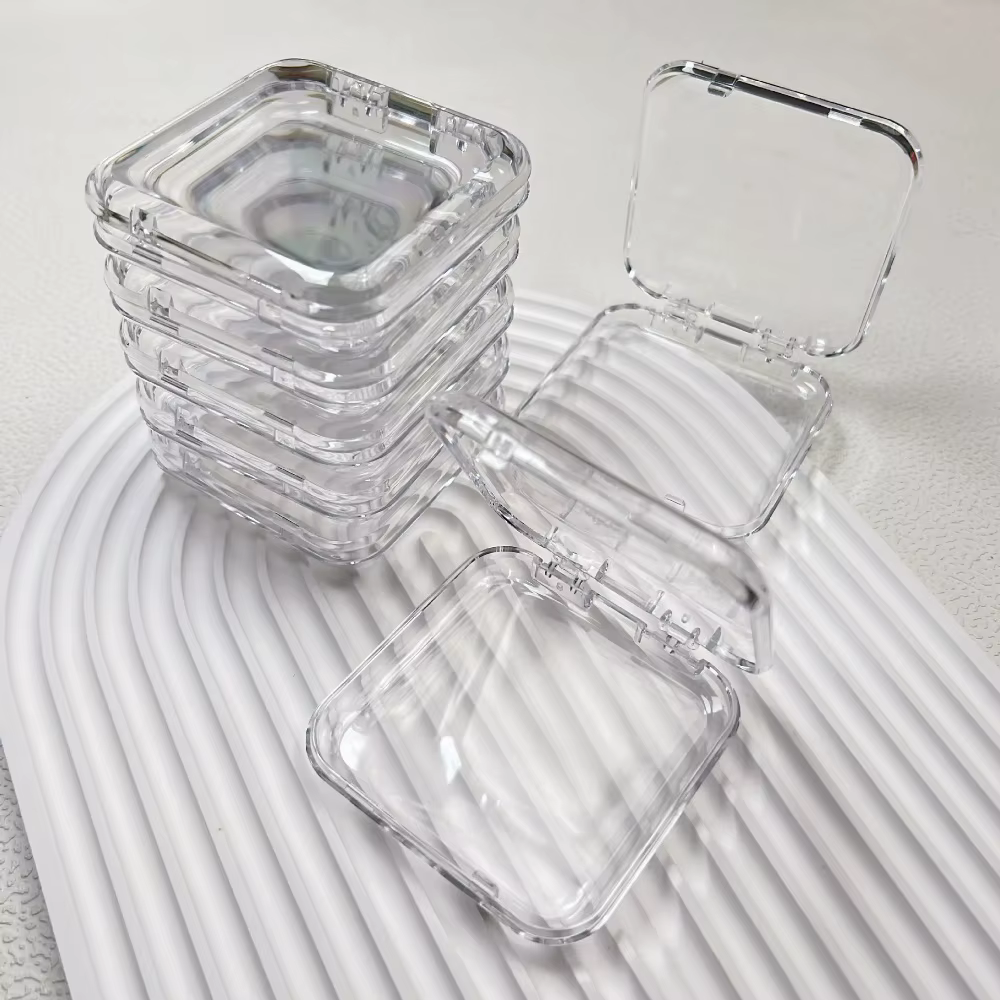 Boîtes à ongles vides pour l'emballage, boîte de forme carrée, vente en gros de pointes d'ongles, étui d'emballage à pression pour petites entreprises, 10 pièces