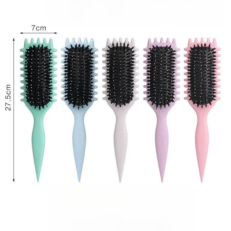 Brosse Coiffante pour Cheveux Bouclés – Brosse à Boucles pour Hommes et Femmes – Outil de Peignage et de Modelage – Réduit les Tensions