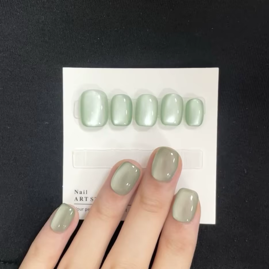 Presse sur les ongles cercueil de luxe faux