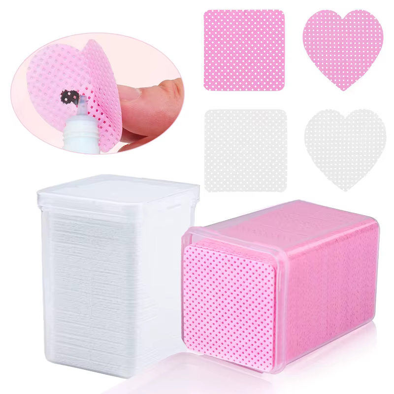 200 pièces/boîte lingettes à ongles non pelucheuses Extension de cils
