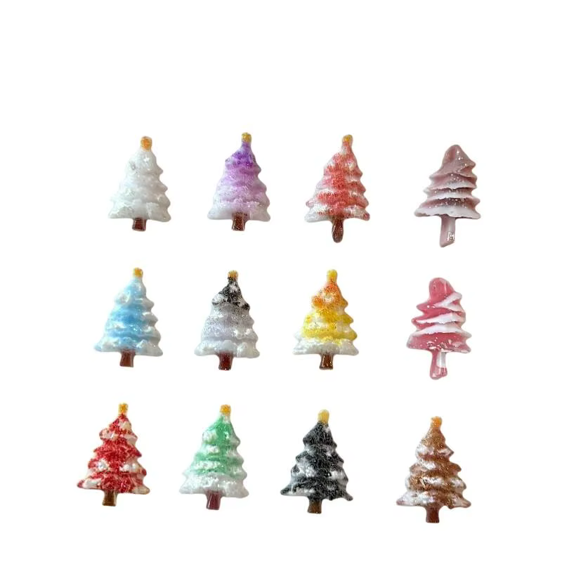 30 pièces, décorations pour ongles sur le thème de l’arbre de Noël, adorables paillettes, mini ornements en résine et en cristal pour la décoration d’ongles, idéal pour les créations manucures d’hiver