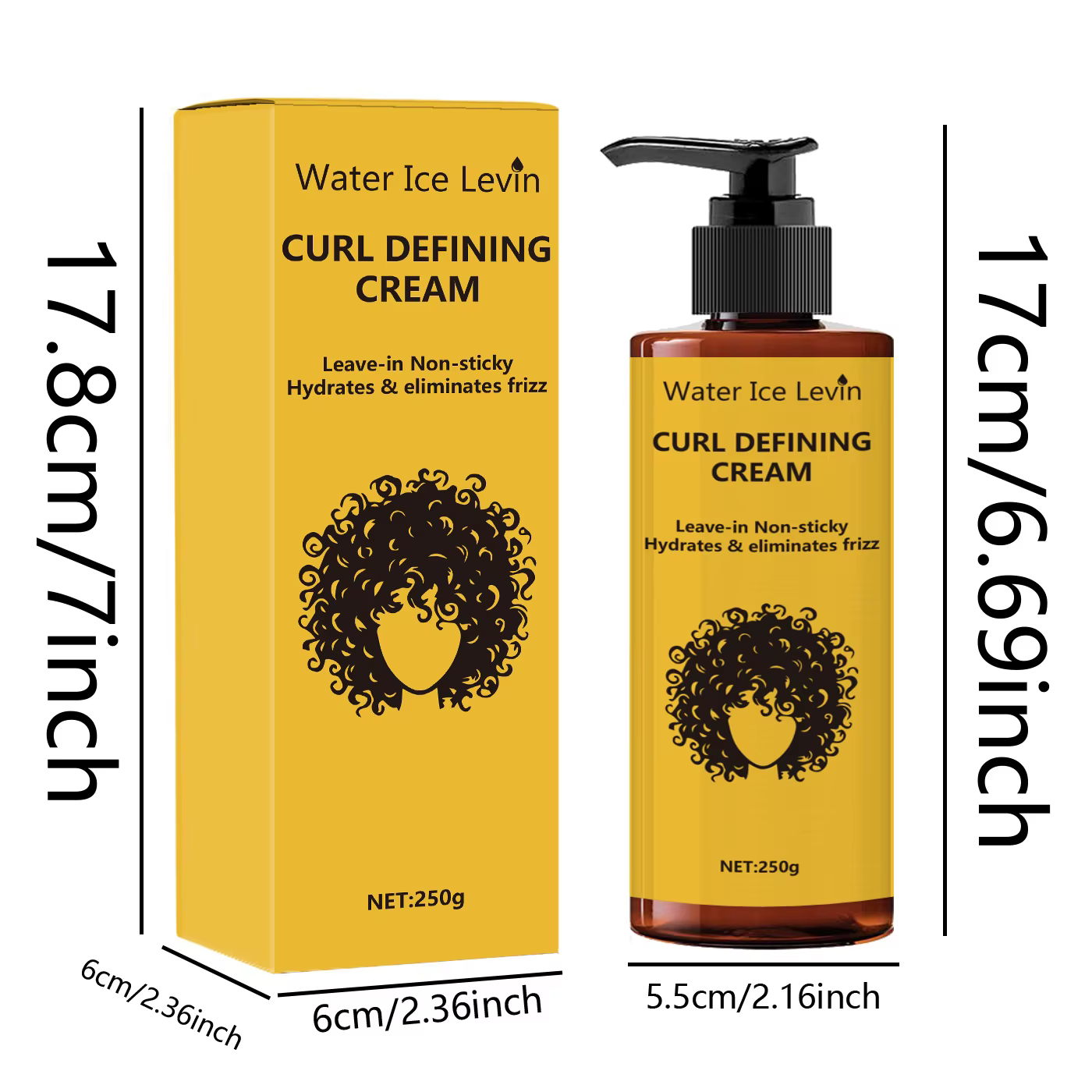 Crème définissante pour les boucles - Contient de l'huile d'argan marocaine, anti-frisottis longue durée, boucles élastiques et volumineuses, coiffage hydratant adapté aux cheveux ondulés et bouclés