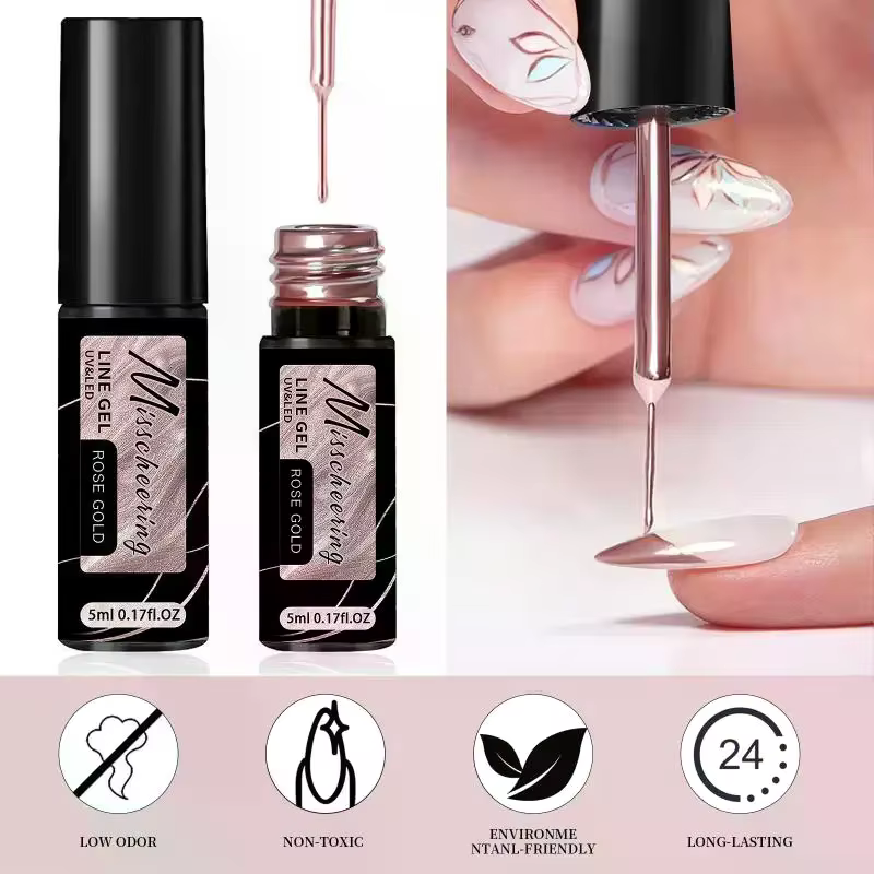 Vernis à ongles gel métallique doré argenté