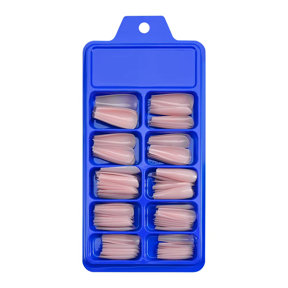 100 faux ongles cercueil à couverture complète
