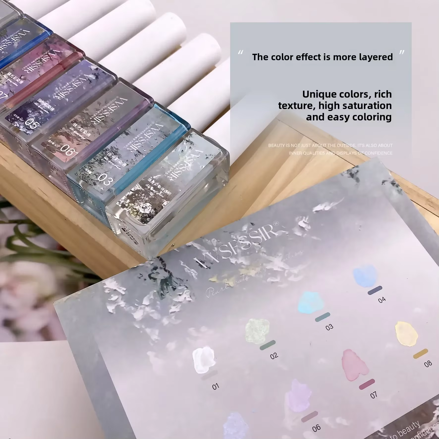 9 couleurs fée poudre paillettes floraison Gel vernis à ongles aquarelle encre peinture
