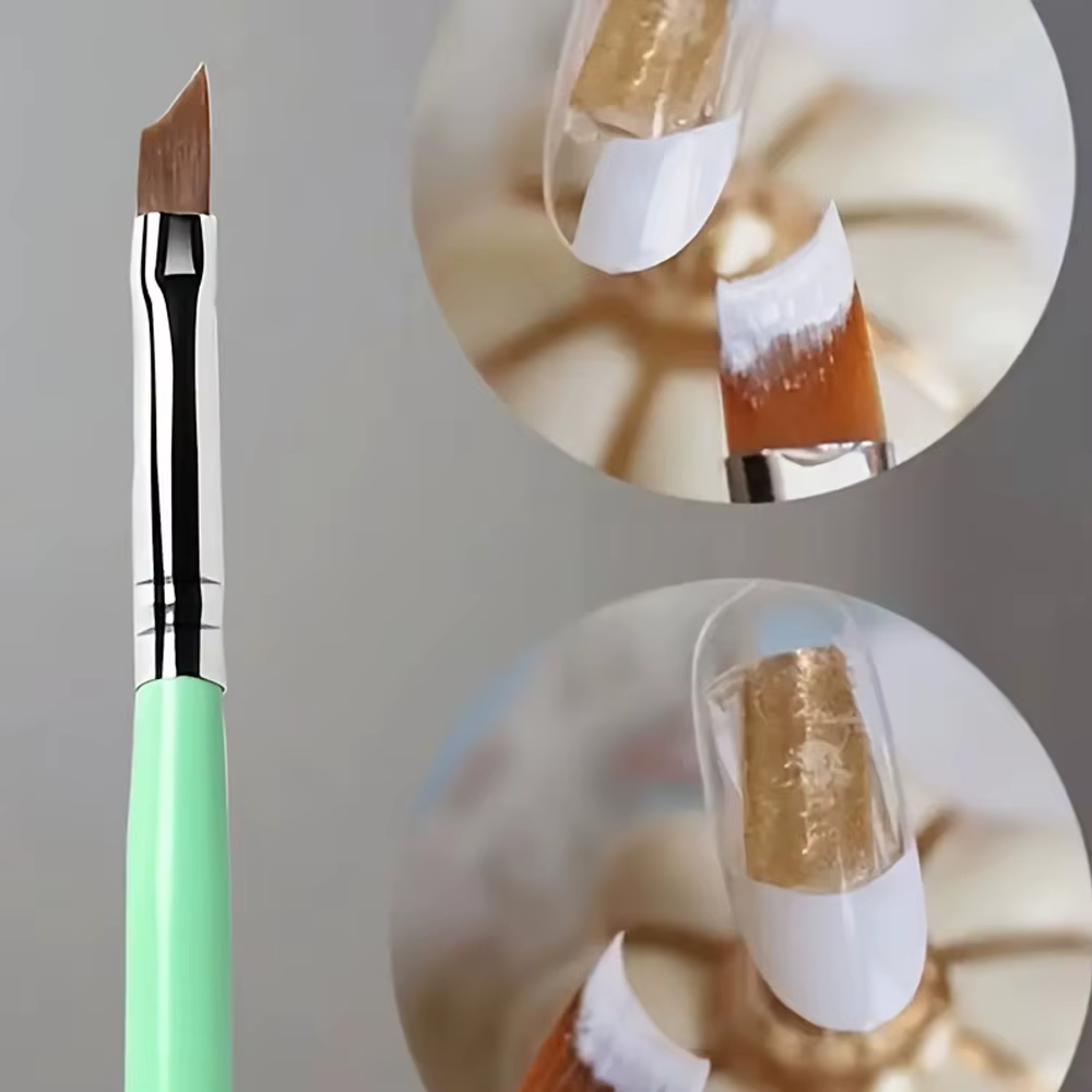 1 pinceau à ongles français vert/rouge