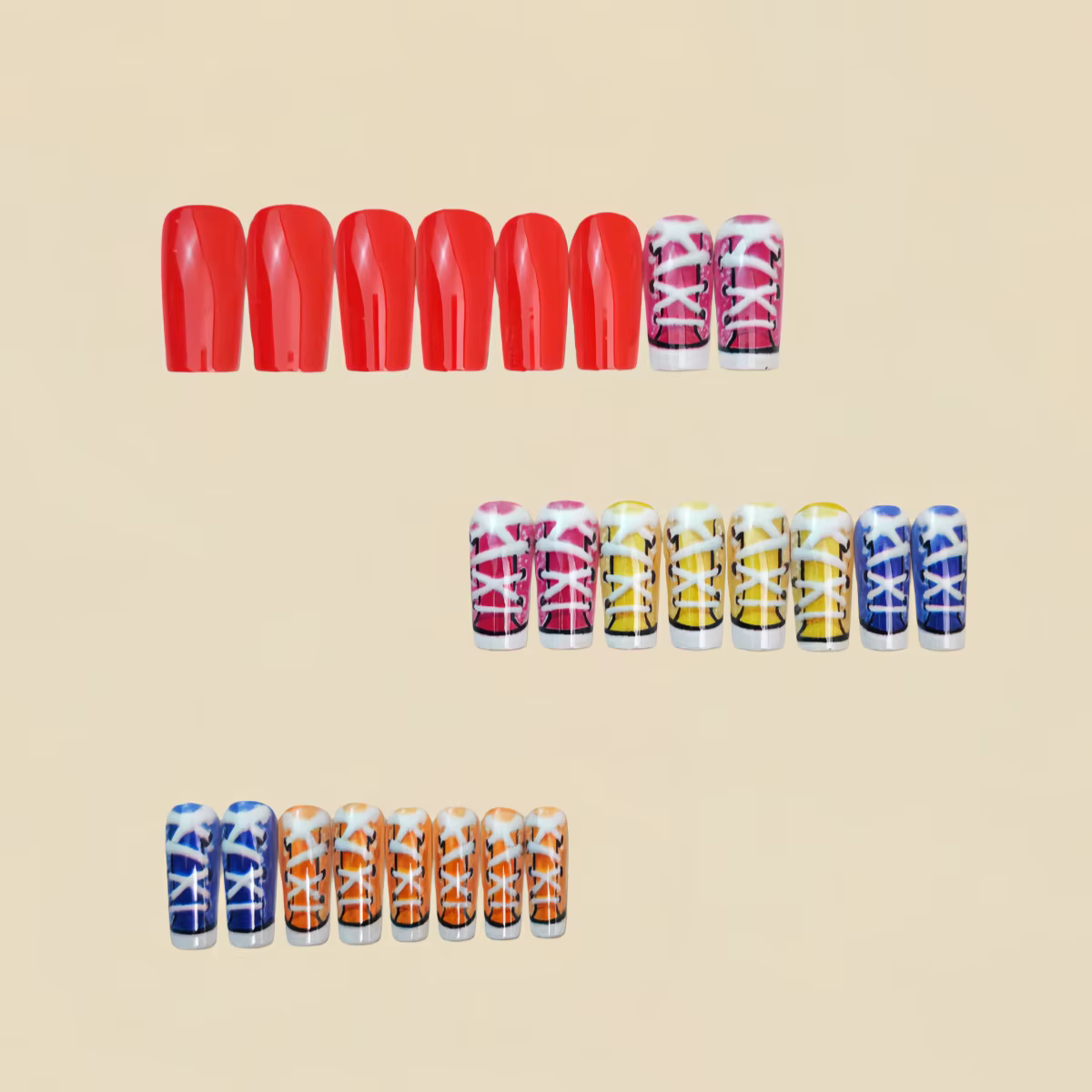 Faux ongles carrés moyens pour femmes