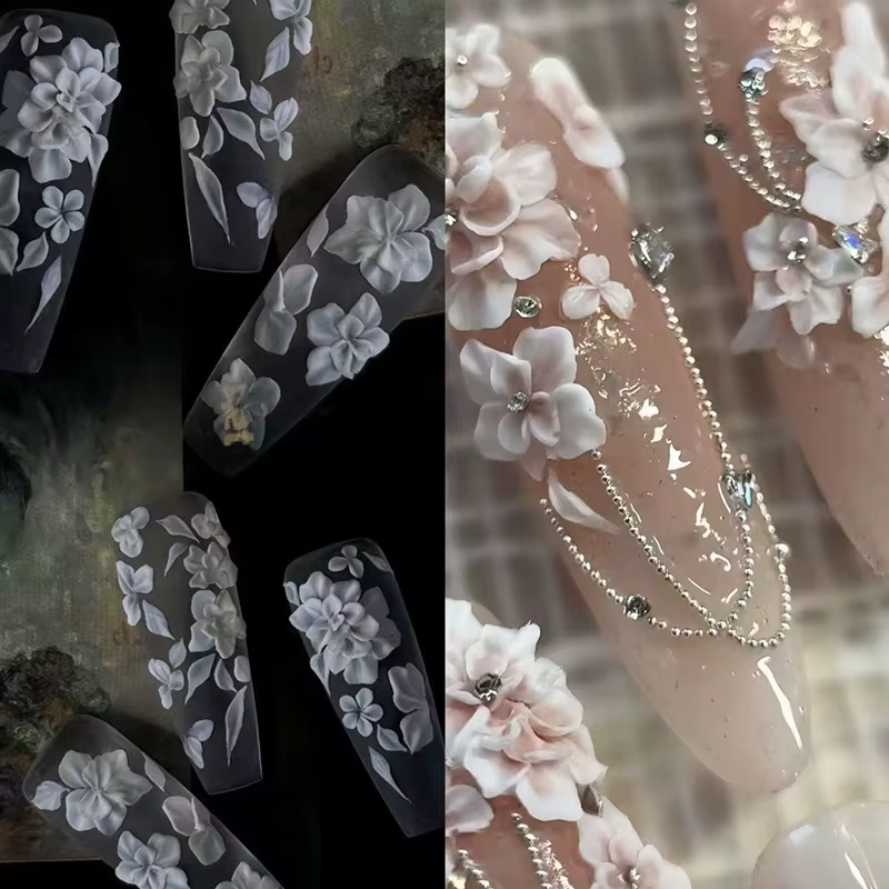 Moule 3D en silicone pour décorations d'ongles