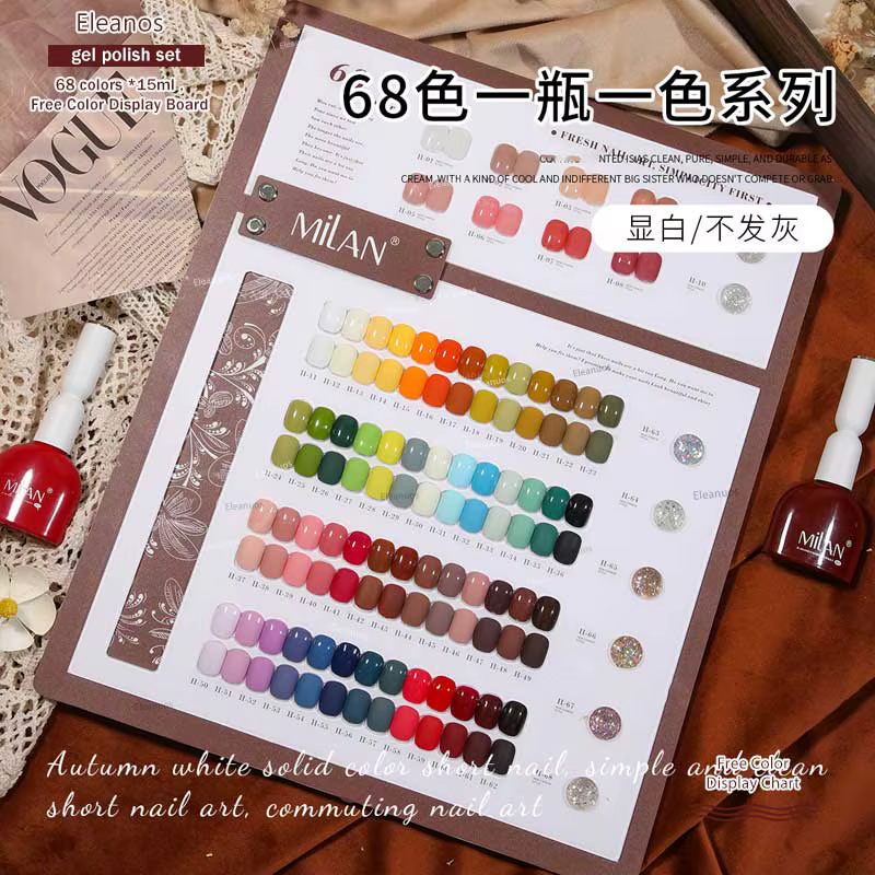 Eleanos 68 couleurs Gel vernis ensemble 15ML UV Gel émail Salon de manucure tremper paillettes