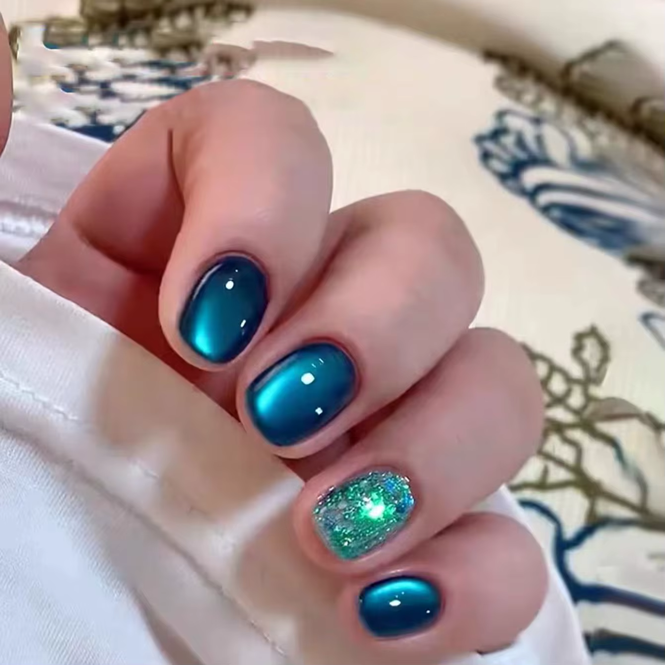 ZH 12ML 2026 Nouveau Gel Magnétique Bleu Lac de Rhin Effet Chat