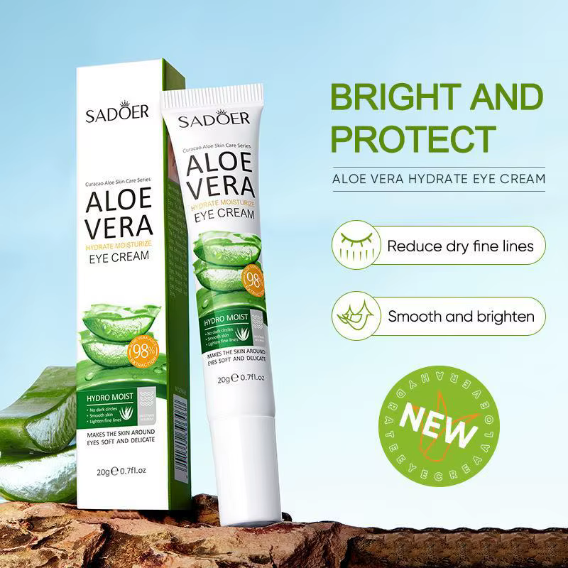 SAODER Aloe Vera crème pour les yeux Anti cernes sacs pour les yeux hydratant raffermissant lisse Contour des yeux beauté santé soins de la peau cosmétiques