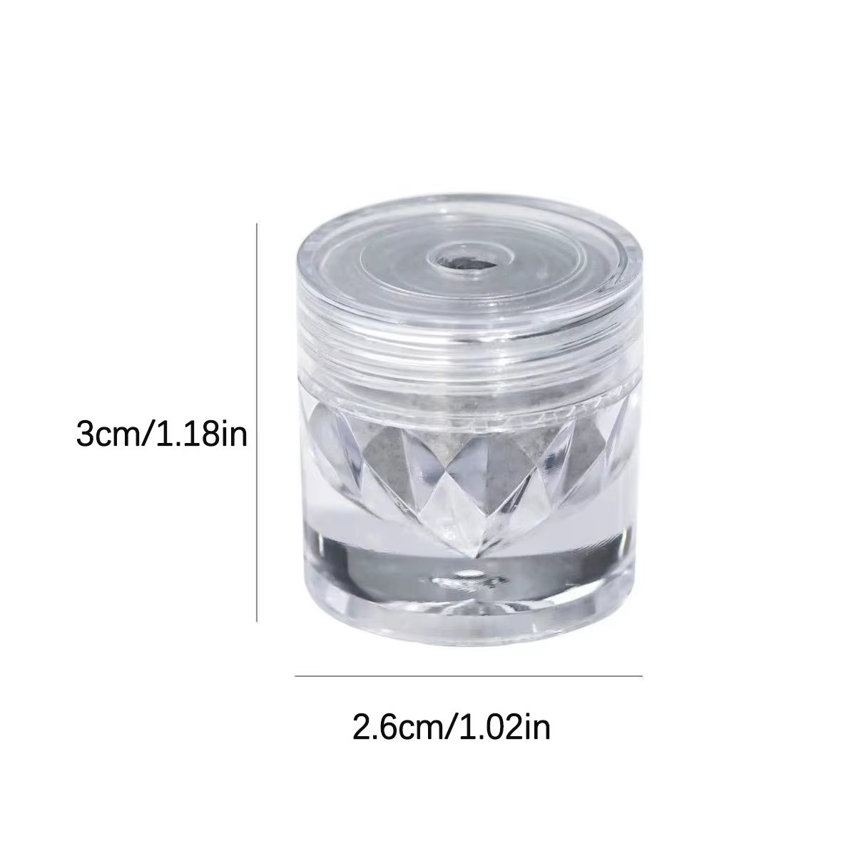 1 PCS Poudre à ongles chromée blanche
