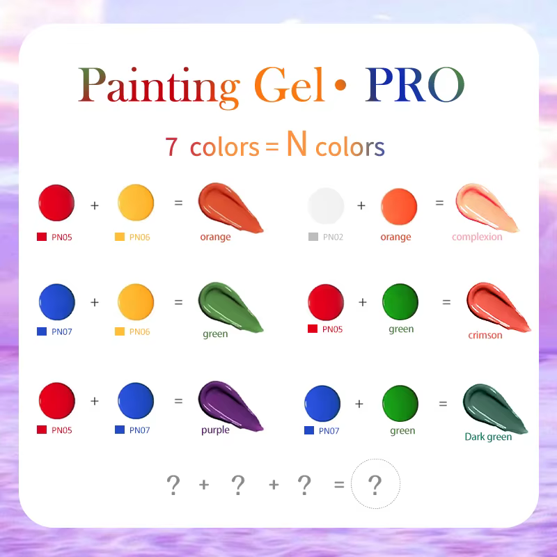 BORN PRETTY Gel de Peinture Blanc et Noir 5ml Professionnel Super Texture pour Dessin de Lignes et Fleurs