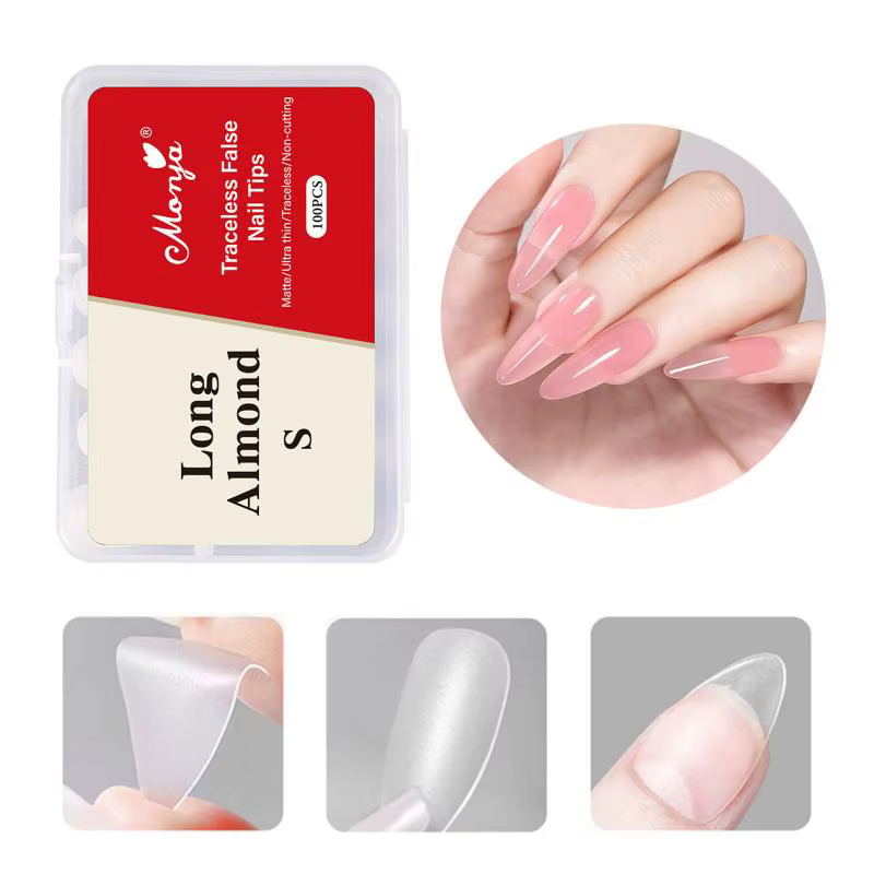100 pièces/boîte faux ongles sans polissage sans Trace presse démale