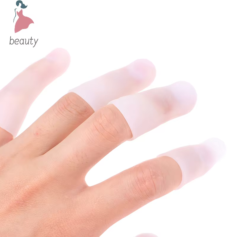 10 pièces Silicone doigtier Gel protège-doigts attelle de doigts gants de soutien pour la protection générale des orteils/doigts