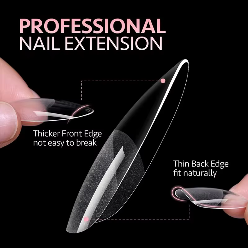 Nailpop pointes de Gel souple pour ongles matériau acrylique court longueur moyenne Capsule d'ongle artificiel accessoires et outils 120 pièces/boîte