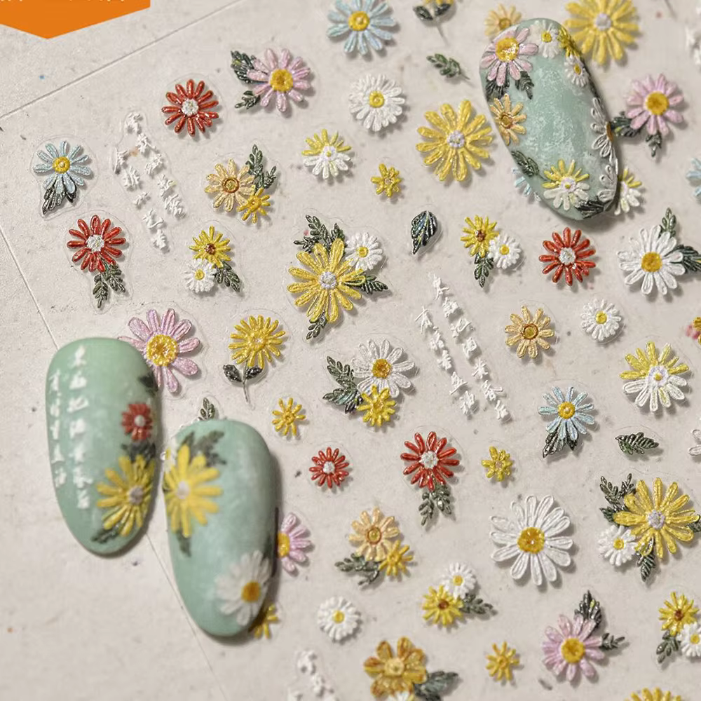 Autocollants pour ongles en relief 5D