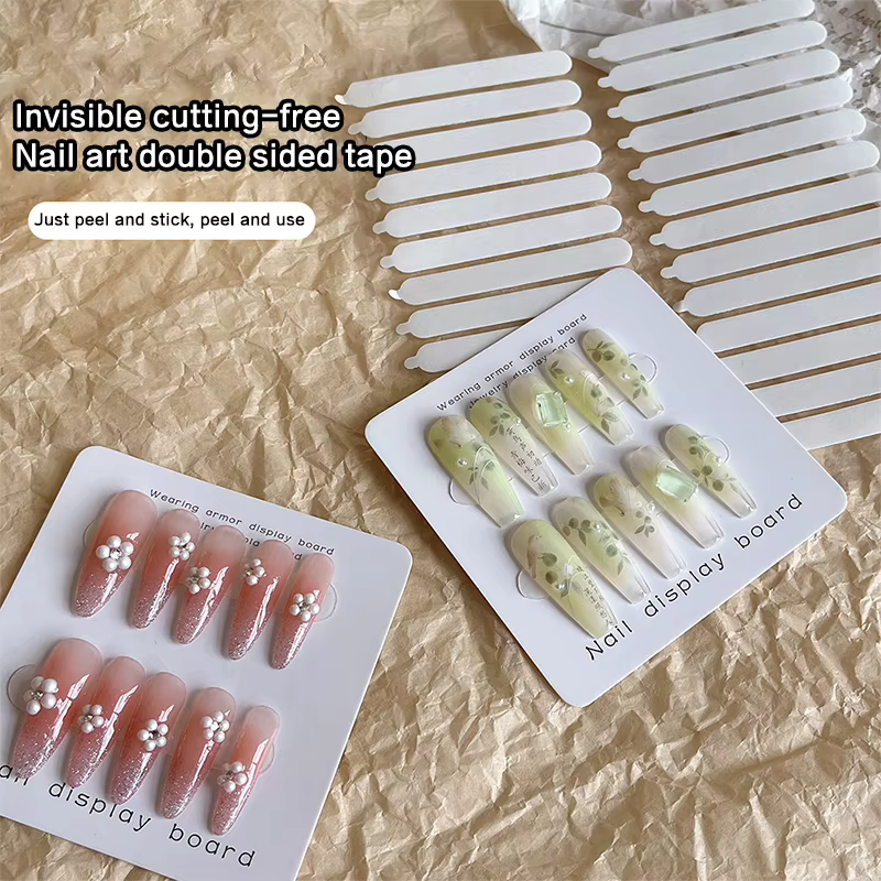 Ruban Adhésif pour Faux Ongles Colle Double Face Collée