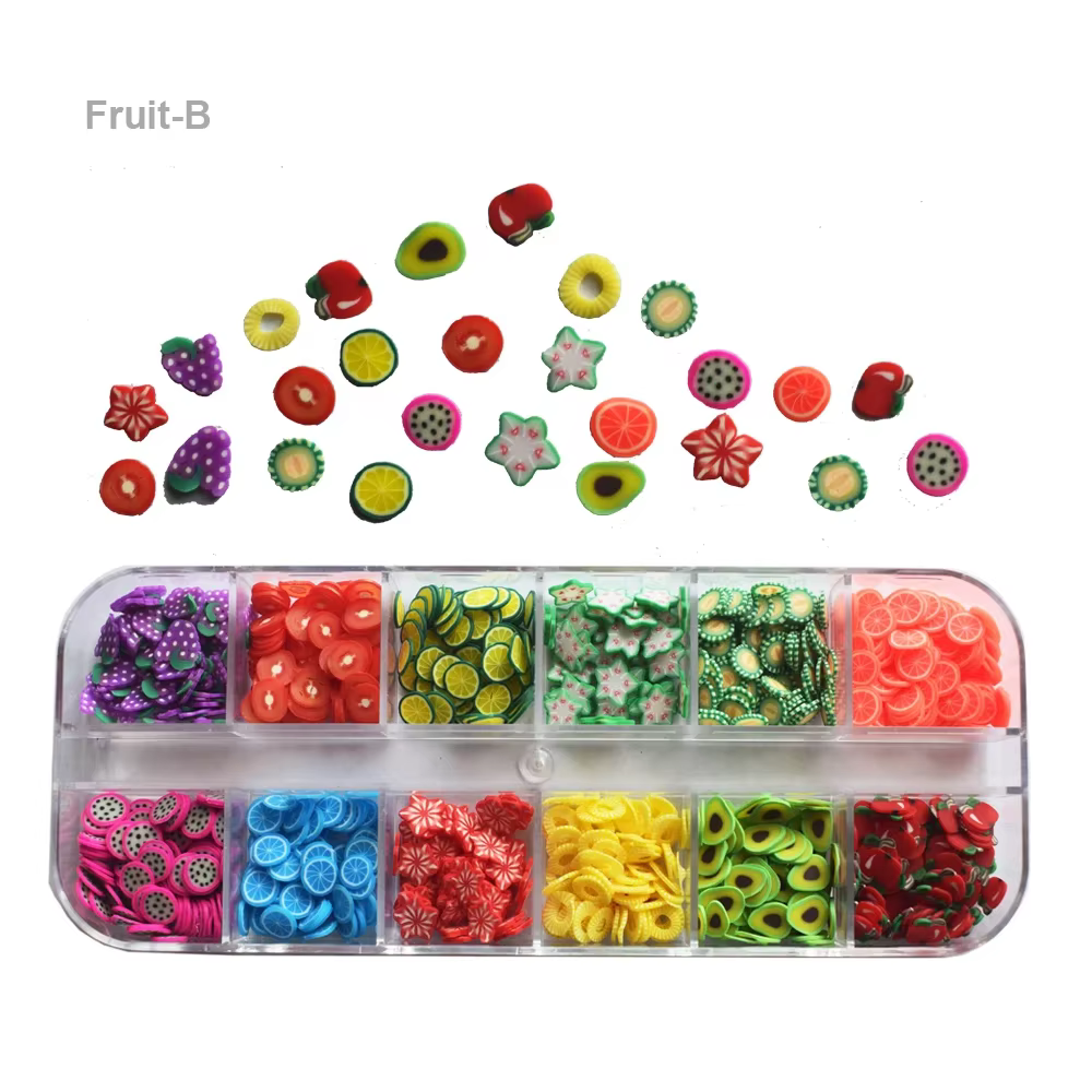 Autocollants 3D en forme de tranches de fruits pour nail art