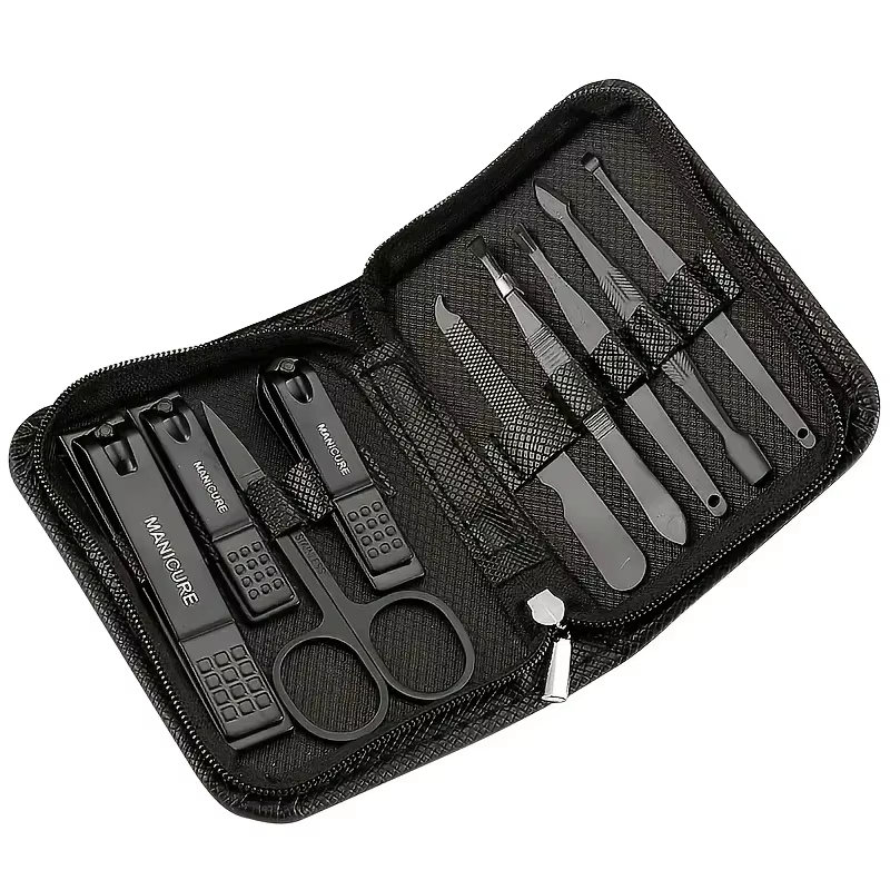 Kit de manucure et pédicure 9-en-1 pour femmes et hommes