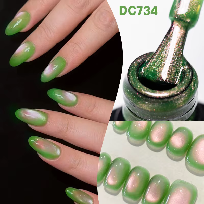 MTSSII 7ml goyave chat vernis à ongles magnétique doux vert émeraude