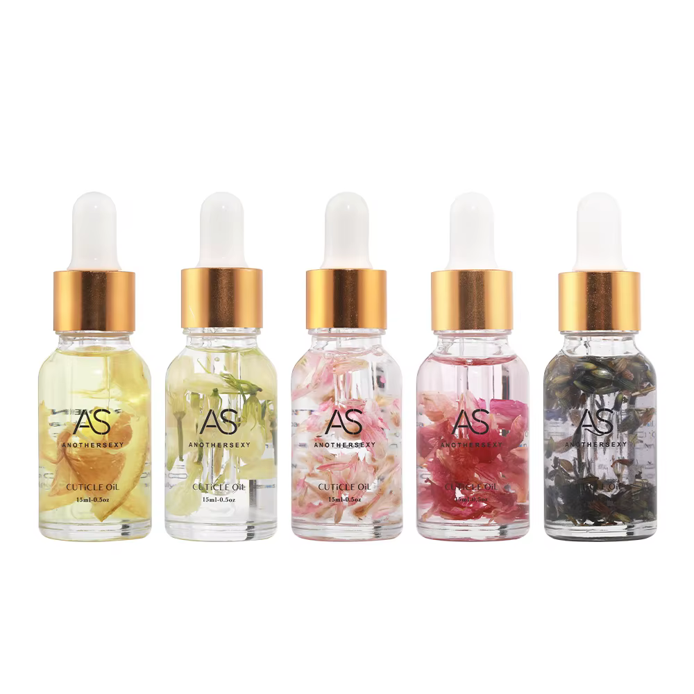 AS 15ML fleur séchée cuticule huile nutritive nourrir restaurer les ongles endommagés vitamine