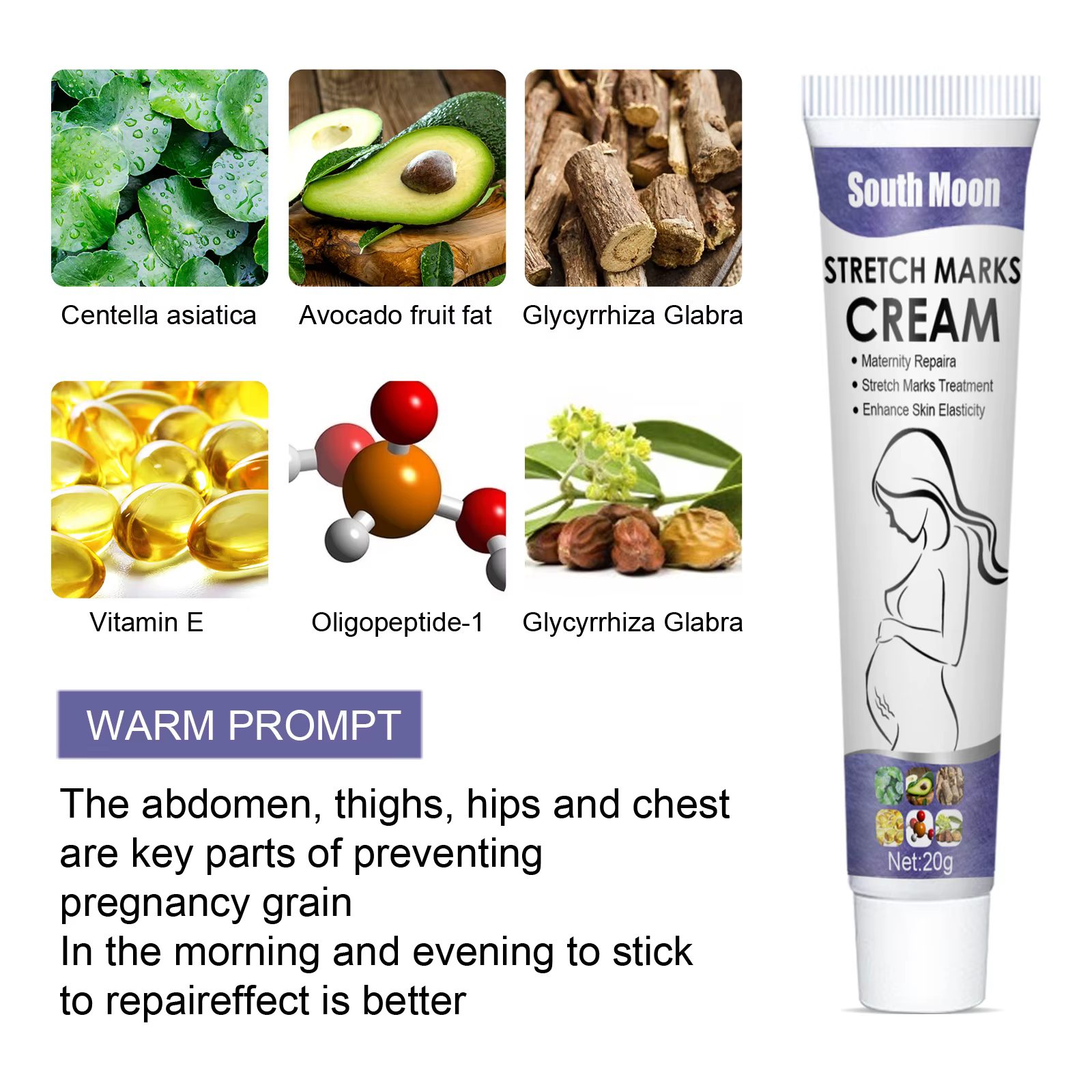Crème anti-vergetures de grossesse, améliore l'élasticité, estompe les lignes de croissance, lissante, nourrissante, hydratante, raffermissante, soins pour la peau