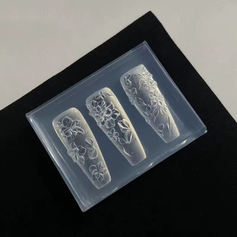 Moule 3D en silicone pour décorations d'ongles