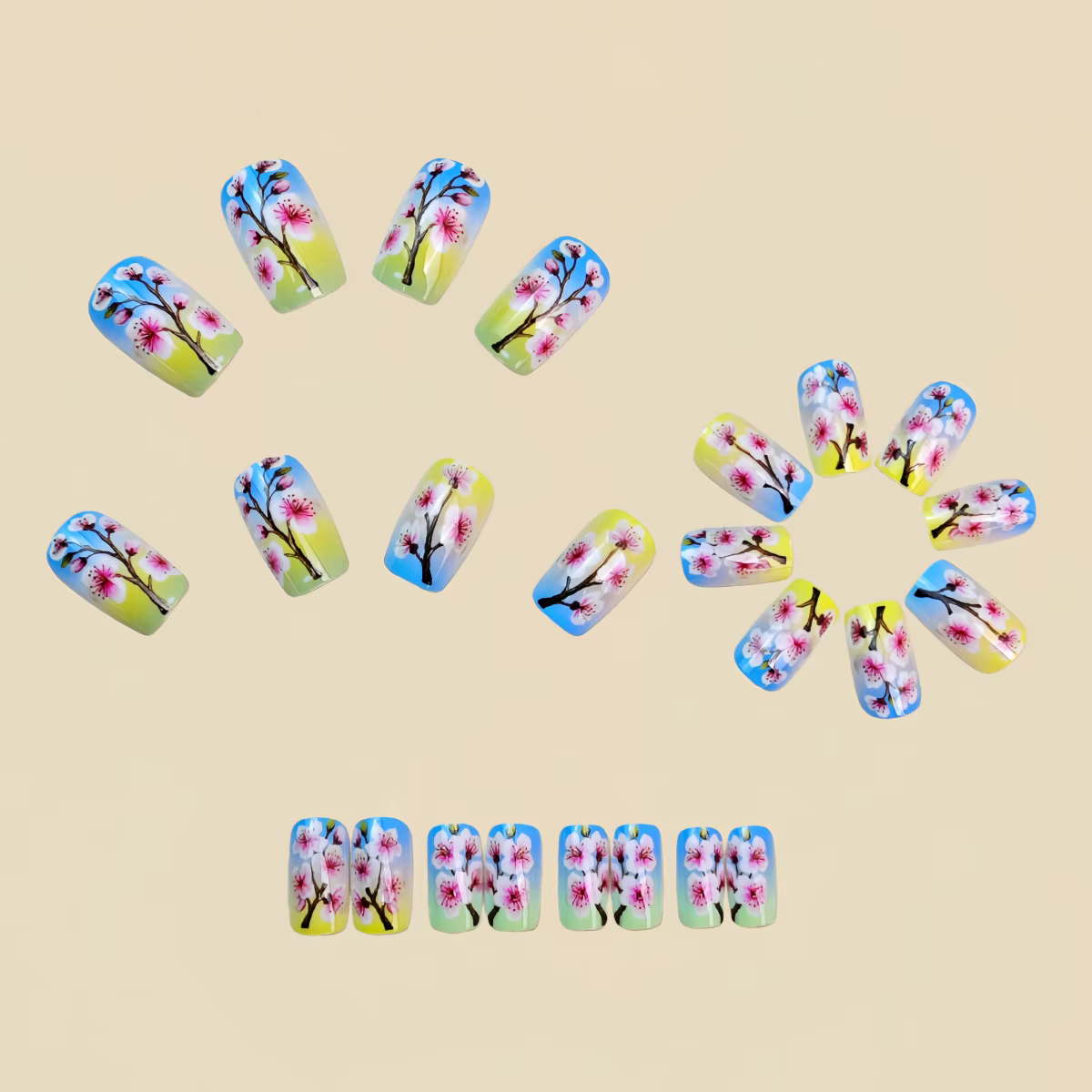 Faux ongles moyens pour femmes filles