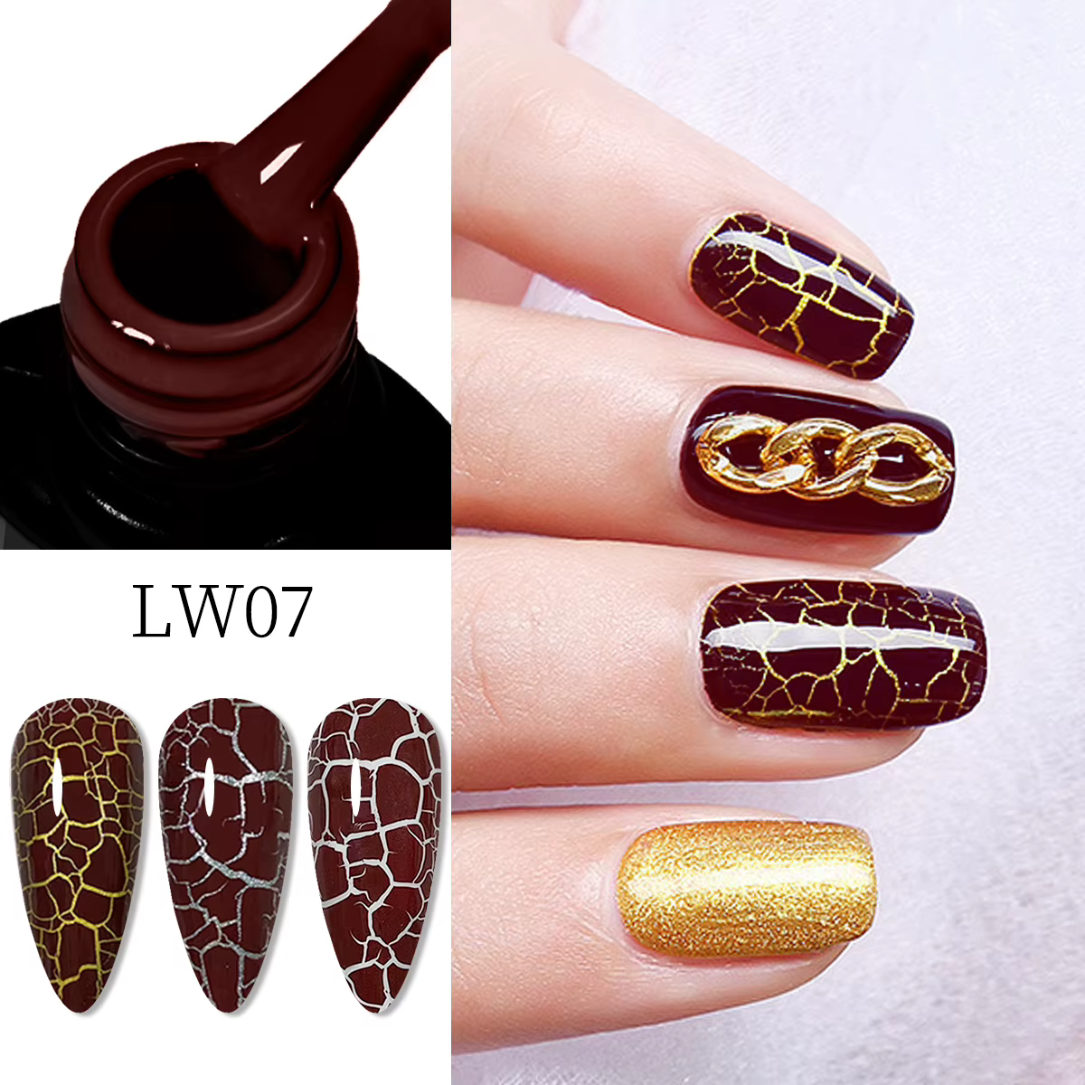 Gel de vernis à ongles craquelé