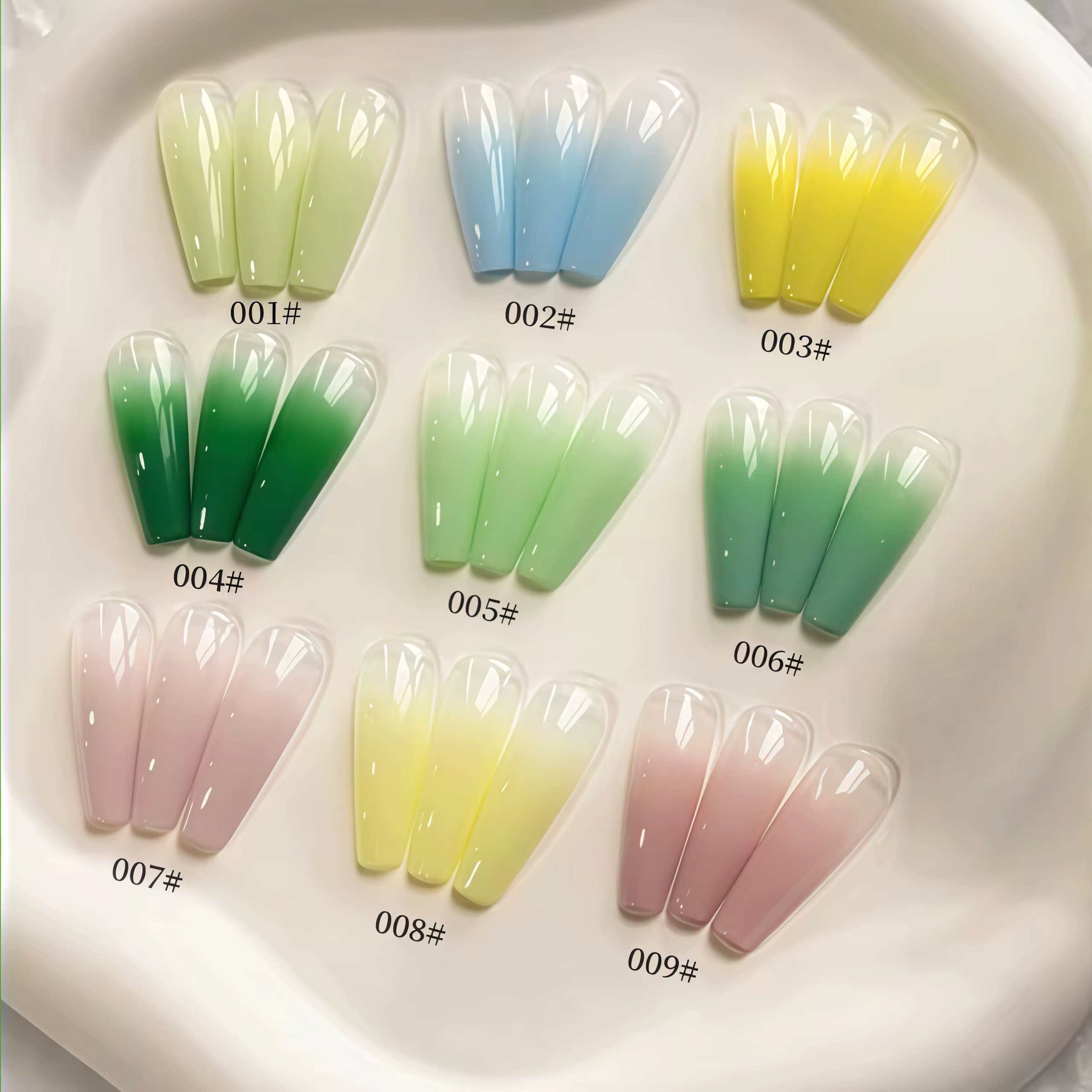 Kit de vernis à ongles solides 9 couleurs pour l'été
