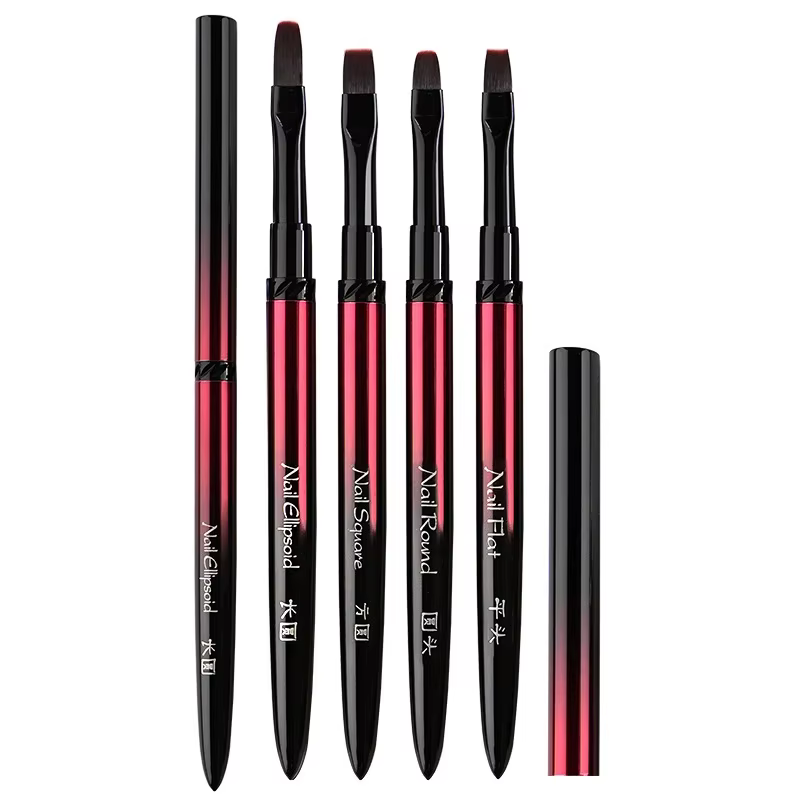Brosse pour Nail Art, manche en métal