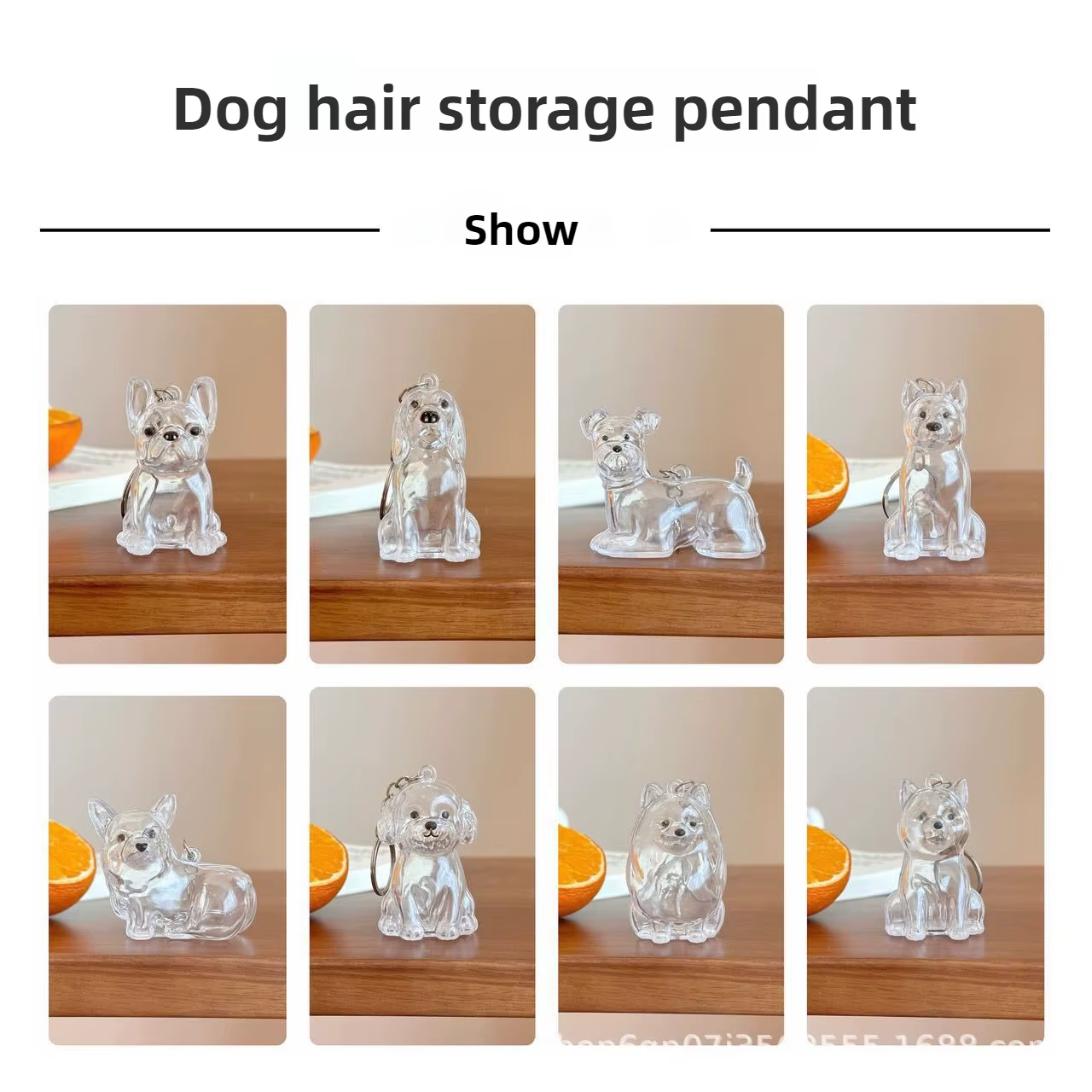 Porte-clés de rangement pour poils de chien, pendentif mignon pour sac, Couple, voiture, bijoux, Collection Souvenir, cadeau, accessoires de décoration