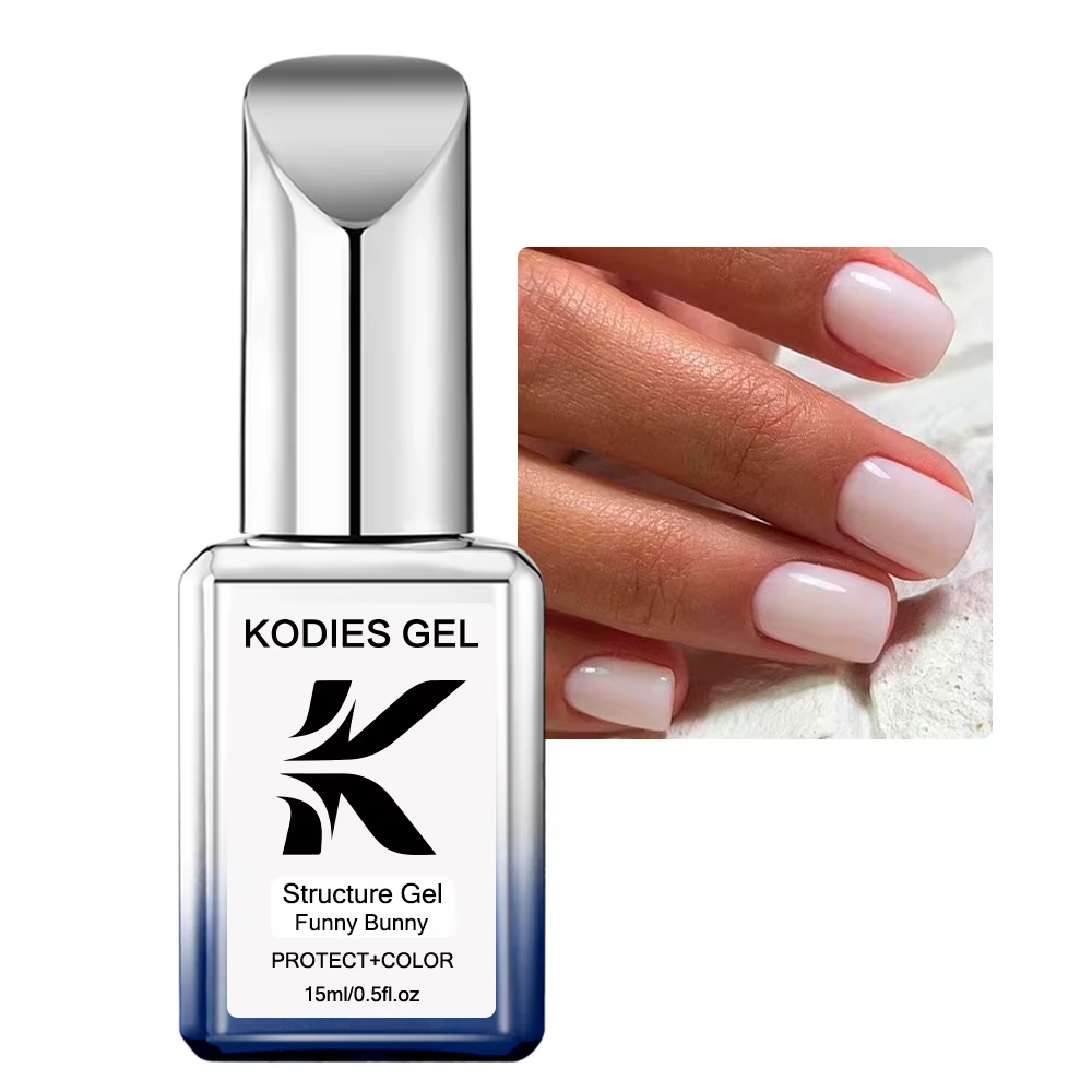 KODIES GEL Base en caoutchouc Gel vernis à ongles Structure Gel drôle lapin 15ML Semi Permanent UV tremper blanc laiteux Gellak pour manucure